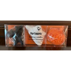 Pier‎ 1 Halloween Floating Candles Cat Ghost Pumpkin